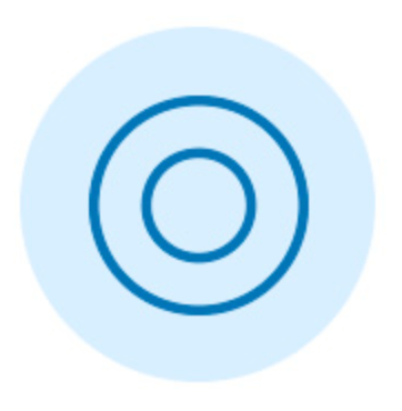 Blue double circle graphic icon