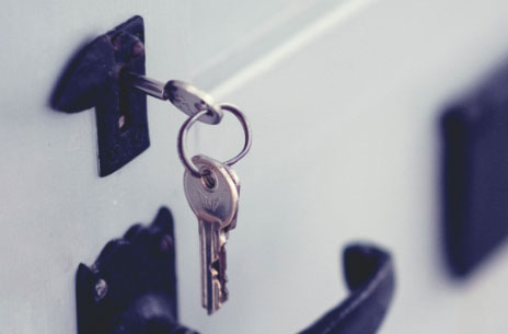 Keys in door lock