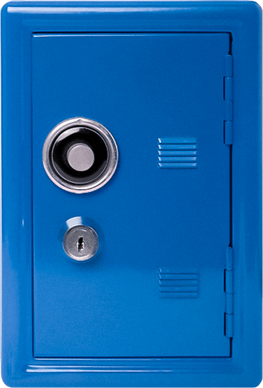 Blue safe box