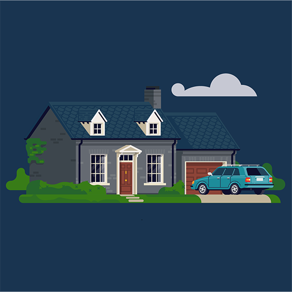 An illustration of a house