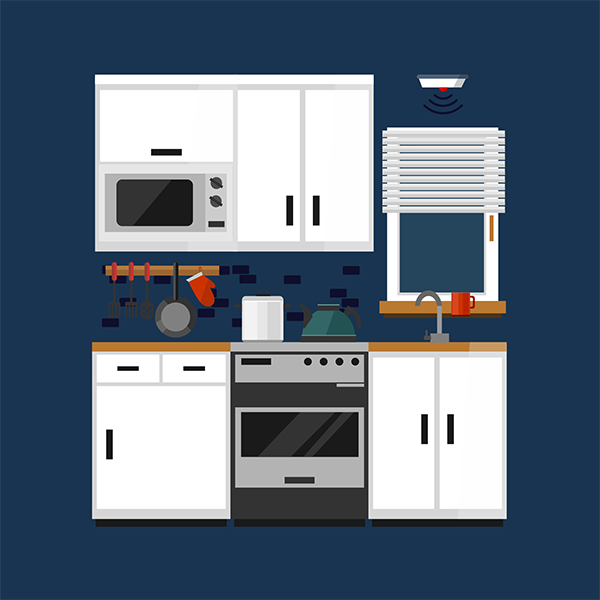 An illustration of a kitchen