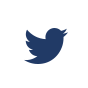 Twitter social media logo in white