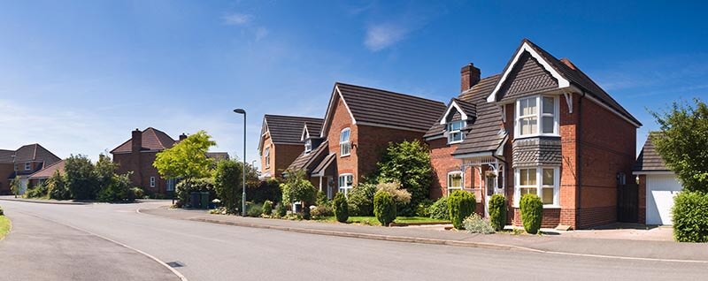 Houses on street