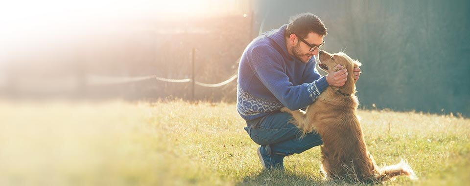 Man with dog