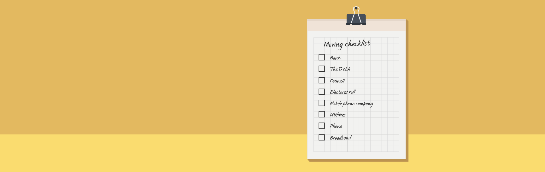 Moving checklist graphic