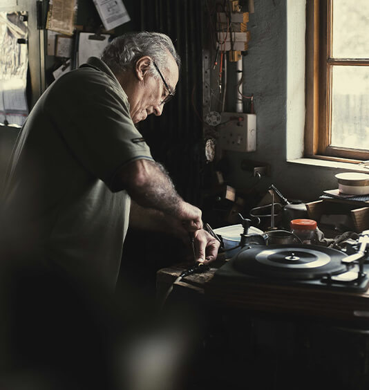 Man working in workshop