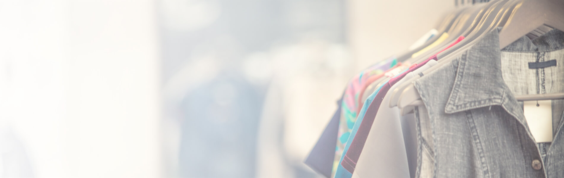Clothes on a hanging rail