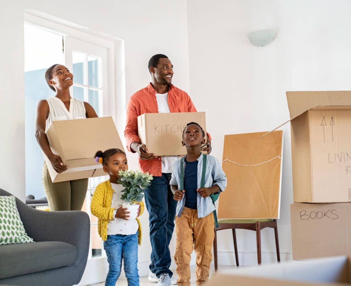 Family moving into new home