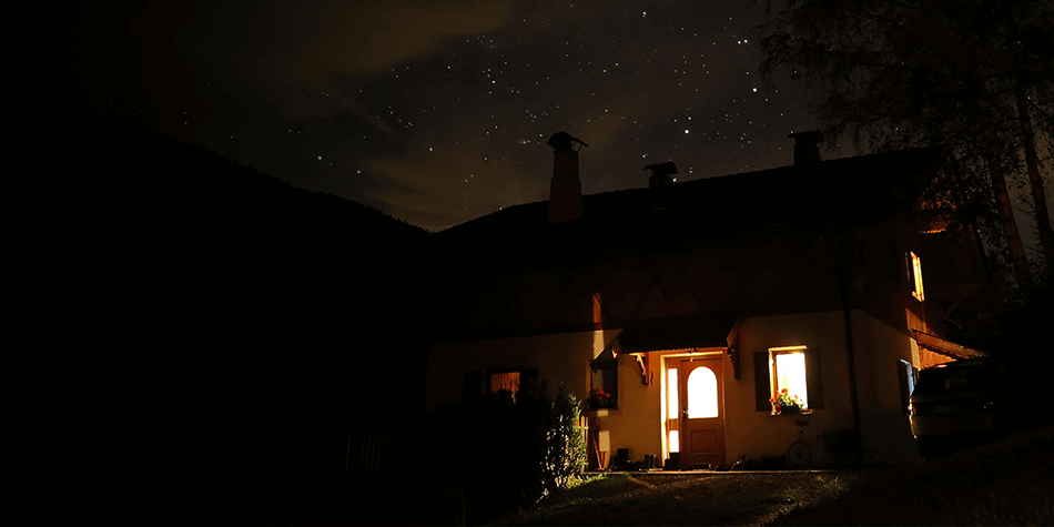 House at night