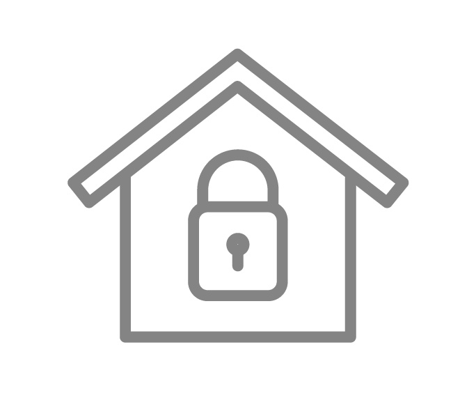 Home and padlock icon