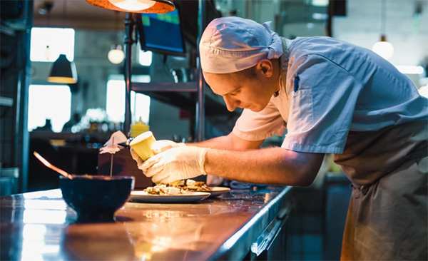 Chef preparing food