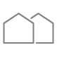 Two houses outlines icon